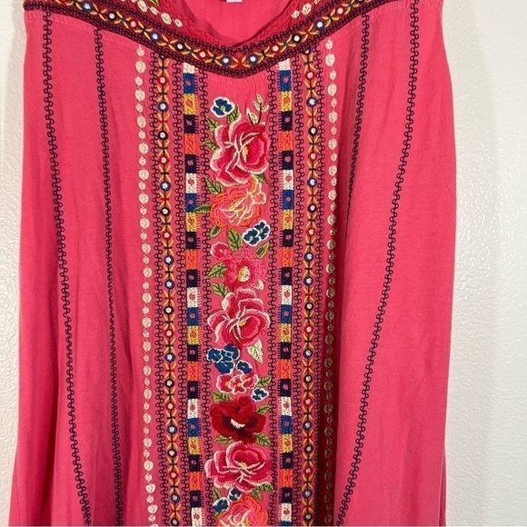 Johnny Was Rina V-Neck Embroidered Tunic XS - Picture 9 of 11